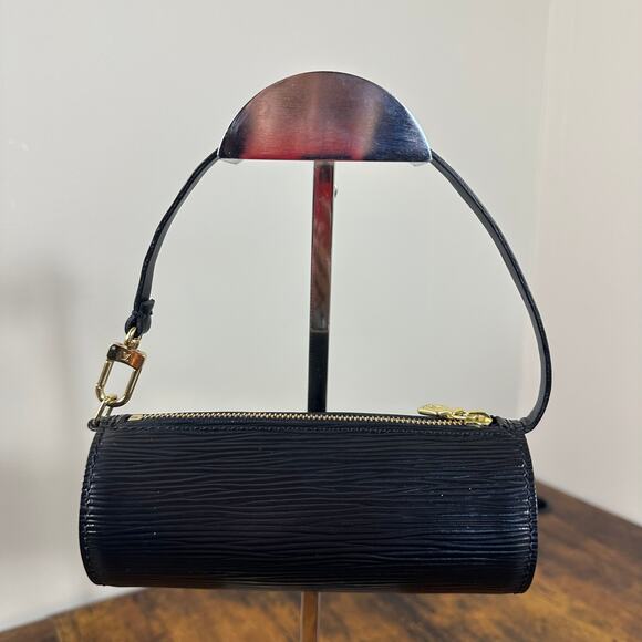 Louis Vuitton Mini Papillon Pouch Bag - Black Epi Leather - Picture 2 of 12